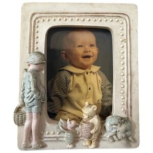 Vintage Charpente Disney Winnie‎ the Pooh Piglet Tigger Eeyore Photo Frame Baby